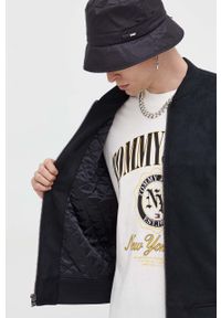 Abercrombie & Fitch kurtka bomber męski kolor czarny przejściowa. Kolor: czarny. Materiał: poliester #3