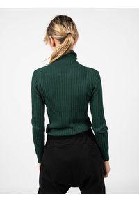 Pepe Jeans Sweter "Bella" | PL701888 | Bella | Kobieta | Zielony. Typ kołnierza: golf. Kolor: zielony. Materiał: bawełna, wiskoza. Wzór: ażurowy, aplikacja #2