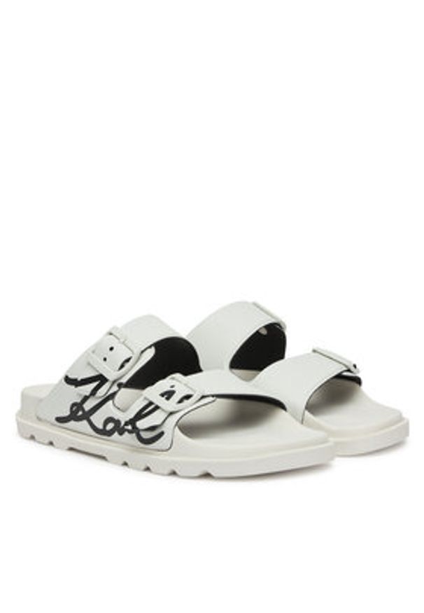 Karl Lagerfeld - KARL LAGERFELD Klapki Kondo Tred KL80972 Biały. Kolor: biały. Materiał: syntetyk