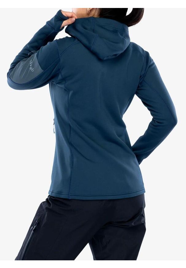 Bluza z kapturem damska Rab Modulus Hoody. Typ kołnierza: kaptur. Kolor: zielony