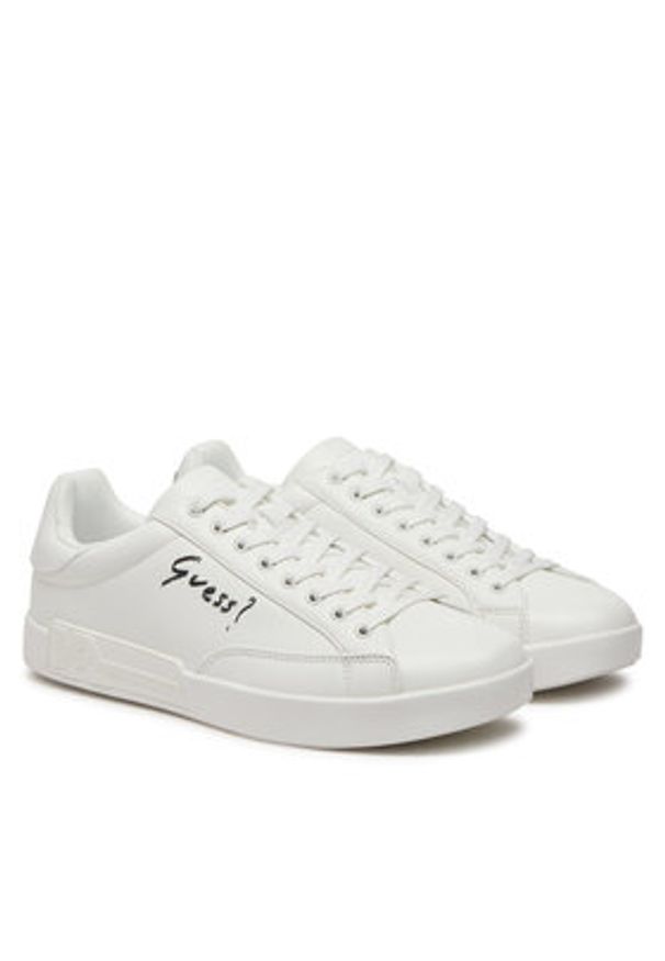 Guess Sneakersy Caserta FMFCAS ELE12 Biały. Kolor: biały. Materiał: skóra