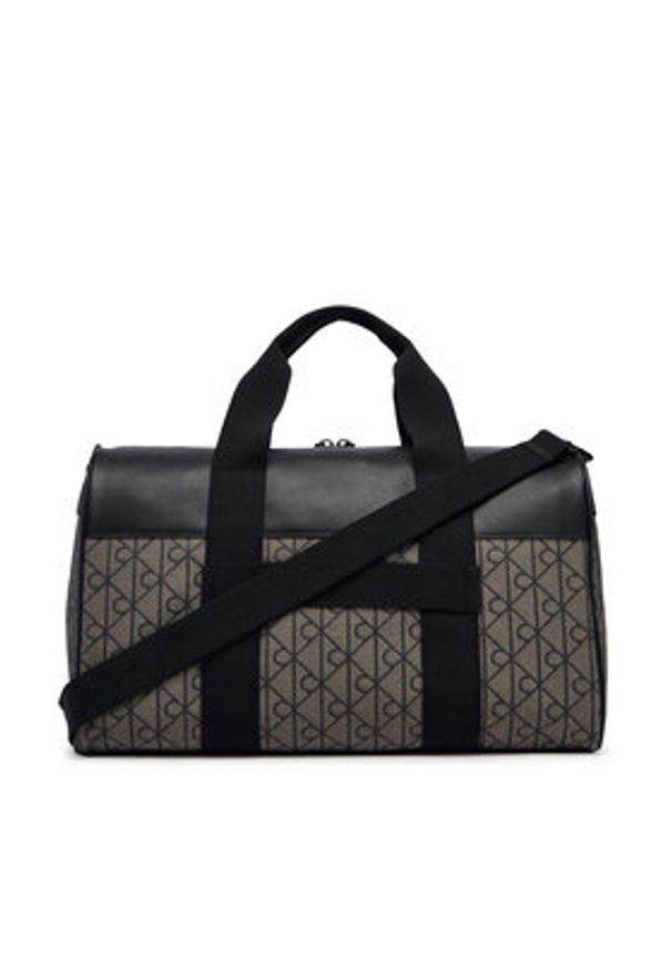 Calvin Klein Torba weekendowa Mixed Emblem Aop LV04D3379G Beżowy. Kolor: beżowy. Materiał: materiał