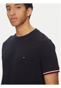 TOMMY HILFIGER - Tommy Hilfiger T-Shirt Global Stripe MW0MW38630 Granatowy Regular Fit. Kolor: niebieski. Materiał: bawełna #3