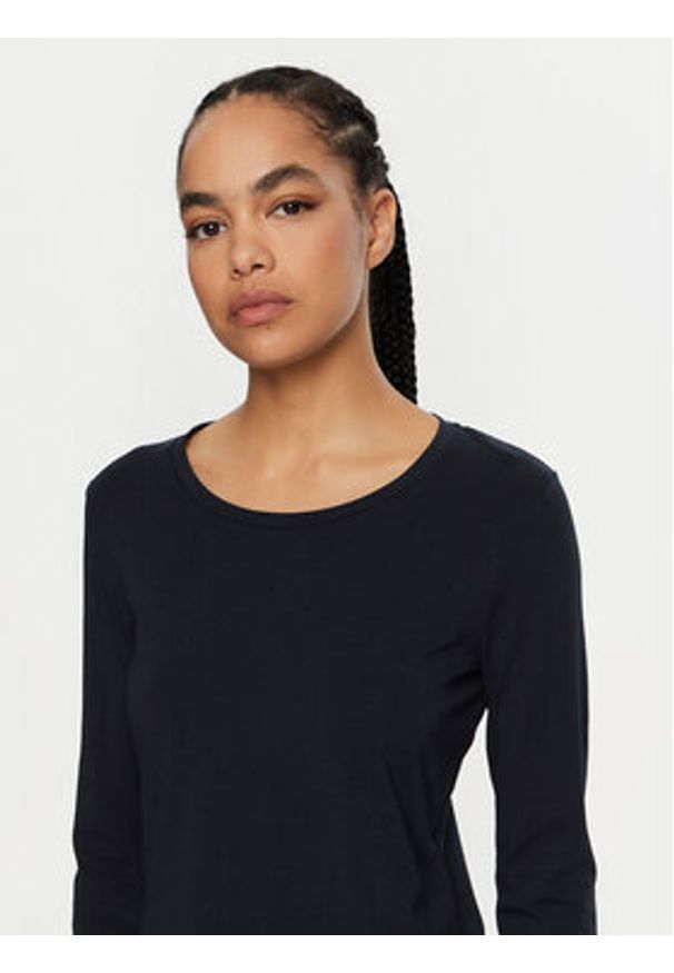 EA7 Emporio Armani Bluzka 6DTT06 TJQCZ 1562 Granatowy Slim Fit. Kolor: niebieski. Materiał: bawełna