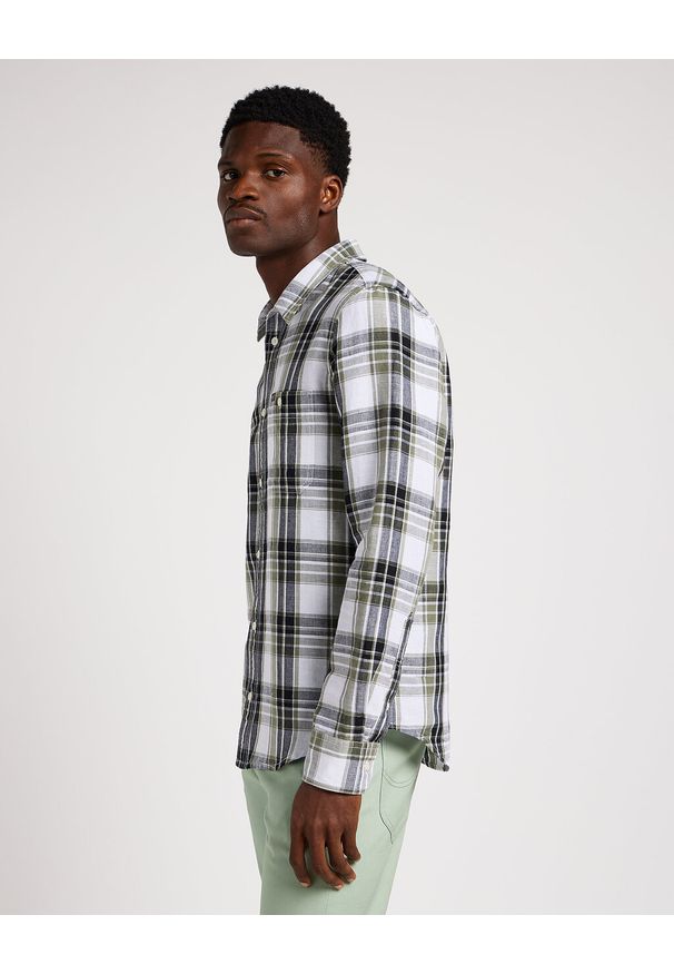 Lee - LEE MĘSKA KOSZULA LEESURE SHIRT OLIVE GROVE 112350073 L66N045022