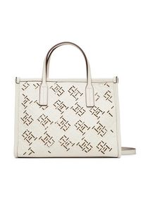 TOMMY HILFIGER - Tommy Hilfiger Torebka Th City Mini AW0AW17500 Écru. Kolor: kremowy. Materiał: skórzane #4