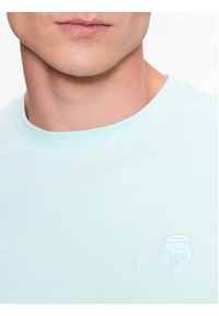 Karl Lagerfeld - KARL LAGERFELD T-Shirt 755055 532221 Niebieski Regular Fit. Typ kołnierza: dekolt w karo. Kolor: zielony. Materiał: bawełna #5