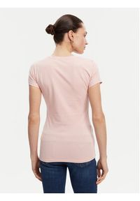 Guess T-Shirt W5GI47 KA0Q1 Różowy Slim Fit. Kolor: różowy. Materiał: bawełna