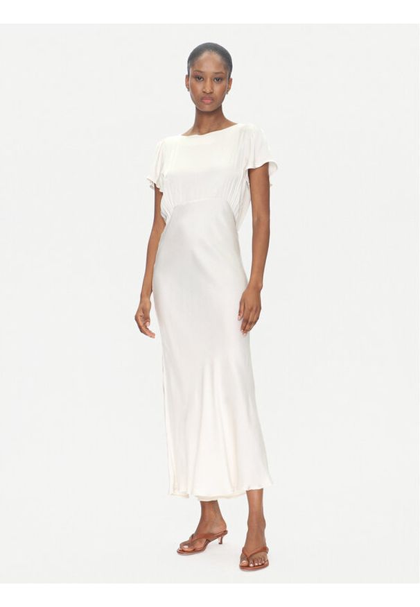 ViCOLO Sukienka wieczorowa TD0767 Écru Regular Fit. Materiał: wiskoza. Styl: wizytowy