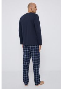 Tom Tailor - Komplet piżamowy. Kolor: niebieski. Materiał: materiał. Długość: długie. Wzór: nadruk #5