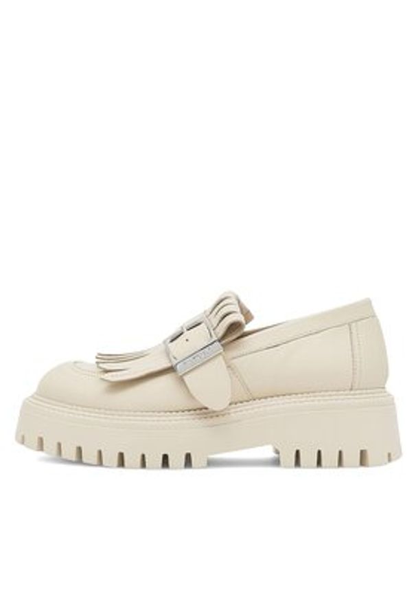 Badura Loafersy DEBORAH-24SS200 Beżowy. Kolor: beżowy. Materiał: skóra