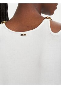 Fracomina Sukienka dzianinowa FJ26SD5001K56501 Kremowy Slim Fit. Kolor: kremowy. Materiał: syntetyk #4