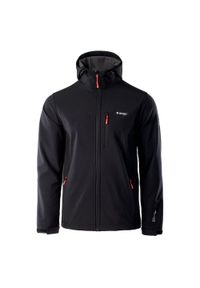 Hi-tec - Kurtka Softshell Męska Caen. Kolor: pomarańczowy, wielokolorowy, czarny. Materiał: softshell