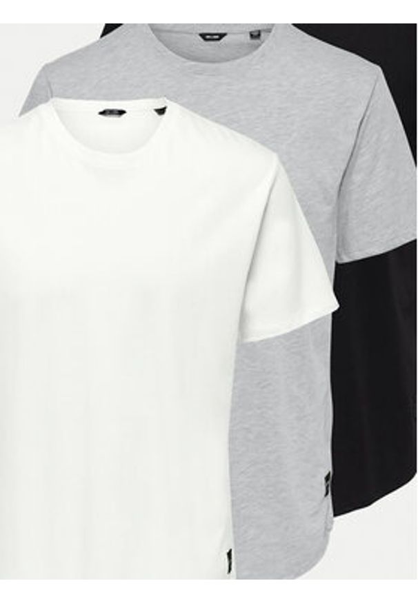 Only & Sons Komplet 3 t-shirtów Matt 22013782 Kolorowy Regular Fit. Materiał: bawełna. Wzór: kolorowy