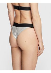 Calvin Klein Swimwear Dół od bikini KW0KW01950 Srebrny. Kolor: srebrny. Materiał: syntetyk