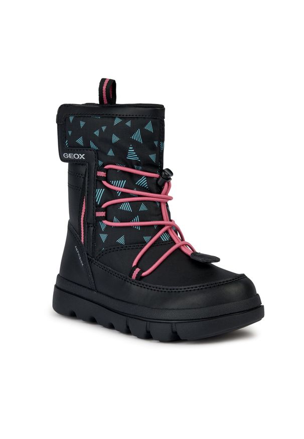 Śniegowce Geox J Willaboom Girl B A J36HWC 0BCMN C0922 D Black/Fuchsia. Kolor: czarny