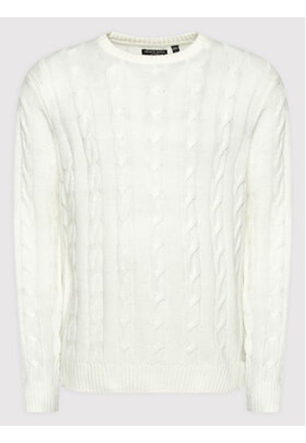 Brave Soul Sweter MK-181MAOC Beżowy Regular Fit. Kolor: beżowy. Materiał: syntetyk