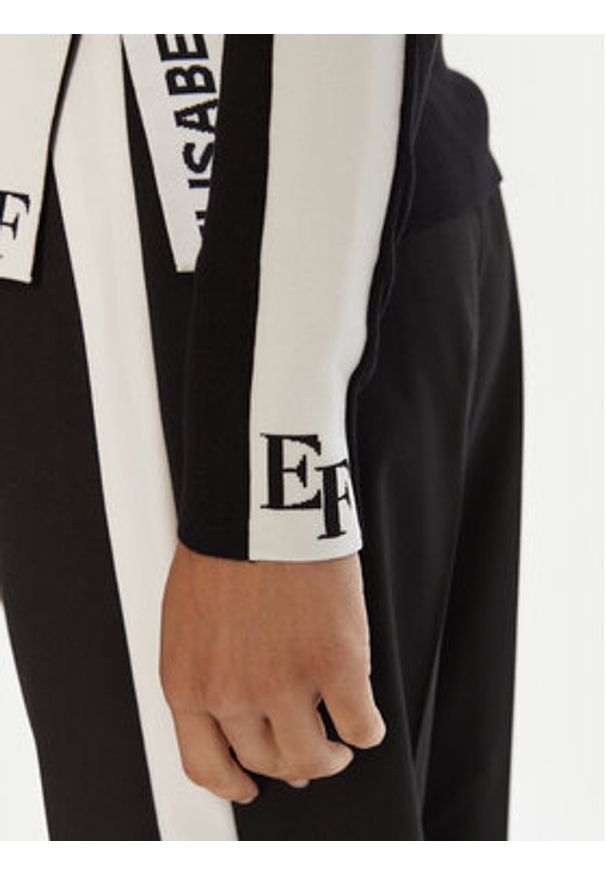 Elisabetta Franchi Sweter MK-03S-56E2-V320 Czarny Regular Fit. Kolor: czarny. Materiał: wiskoza