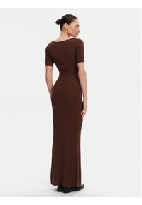 Herskind Sukienka dzianinowa Toffee 5536106 Brązowy Regular Fit. Kolor: brązowy. Materiał: syntetyk