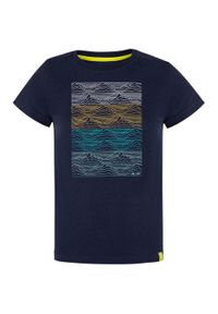 ZONE PERFECT - T-shirt dziecięcy LOAP Baris 116 – 100% bawełna, motyw gór. Kolor: fioletowy, pomarańczowy, niebieski, wielokolorowy. Materiał: bawełna. Sport: wspinaczka #1