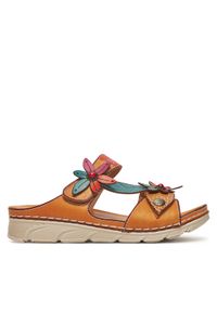 Laura Vita Klapki Dorry 19 Pomarańczowy. Kolor: pomarańczowy. Materiał: skóra #1