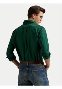 Polo Ralph Lauren Koszula 710804257063 Zielony Slim Fit. Typ kołnierza: polo. Kolor: zielony. Materiał: bawełna #5