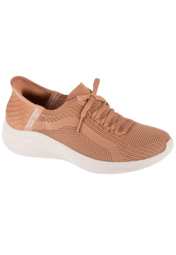 skechers - Buty sportowe Sneakersy damskie, Skechers Slip-Ins Ultra Flex 3.0 - Brilliant. Zapięcie: bez zapięcia. Kolor: zielony, wielokolorowy, brązowy. Materiał: tkanina