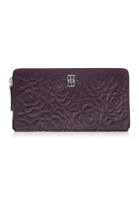 PAOLO PERUZZI - Portfel damski skórzany burgundowy w orientacji poziomej RFID Paolo Peruzzi AL-13-BGD. Kolor: czerwony. Materiał: skóra #1