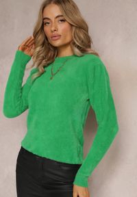 Renee - Zielony Sweter Wełniany Elisabema. Kolor: zielony. Materiał: wełna. Długość rękawa: długi rękaw. Długość: długie. Styl: klasyczny #1