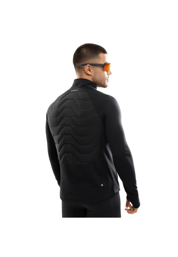 SIROKO - Męska lekka ocieplana kurtka treningowa Fitness Siroko Elevate. Kolor: czarny. Materiał: materiał. Sezon: zima. Sport: fitness