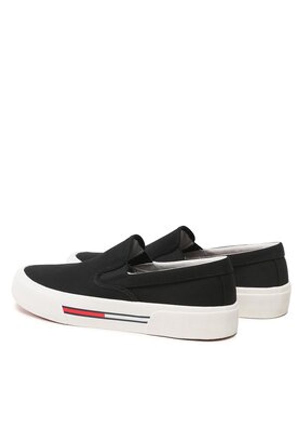 Tommy Jeans Tenisówki Slip On Canvas Color EM0EM01156 Czarny. Zapięcie: bez zapięcia. Kolor: czarny. Materiał: materiał