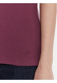 United Colors of Benetton - United Colors Of Benetton T-Shirt 3GA2E16A0 Fioletowy Regular Fit. Kolor: fioletowy. Materiał: bawełna