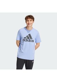 Adidas - Essentials Single Jersey Big Logo Tee. Kolor: czarny, niebieski, wielokolorowy. Materiał: jersey