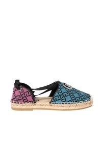 Liu Jo Espadryle "Vera 02" | SA2277 TX021 | Kobieta | Niebieski, Różowy. Nosek buta: okrągły. Kolor: wielokolorowy, niebieski, różowy. Materiał: tkanina, skóra. Wzór: aplikacja. Sezon: lato. Styl: elegancki, klasyczny