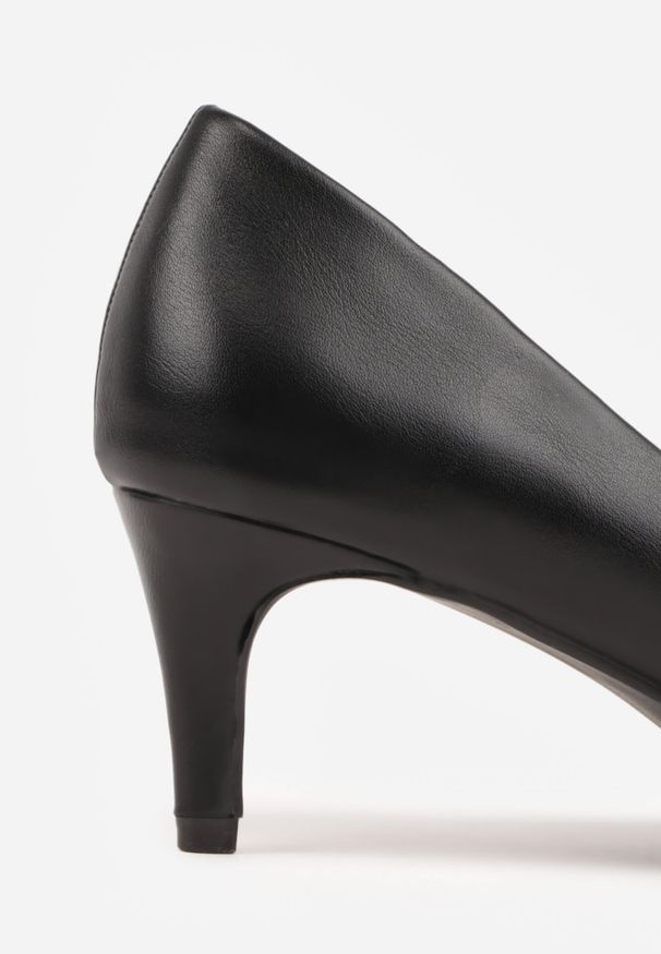 Born2be - Czarne Klasyczne Czółenka na Szpilce ze Skórzaną Wkładką Florinara. Okazja: na co dzień, do pracy. Kolor: czarny. Materiał: skóra. Obcas: na szpilce. Styl: klasyczny. Wysokość obcasa: średni