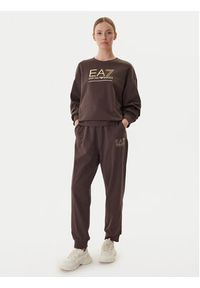 EA7 Emporio Armani Bluza 7W000416 AF12473 U6063 Brązowy Relaxed Fit. Kolor: brązowy. Materiał: bawełna #4