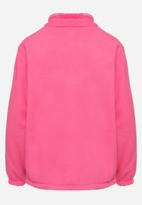 Born2be - Fuksjowy Klasyczny Polar ze Ściągaczami przy Rękawach Paradi. Okazja: na spacer, na co dzień. Kolor: różowy. Materiał: polar. Długość rękawa: długi rękaw. Długość: długie. Styl: klasyczny #5