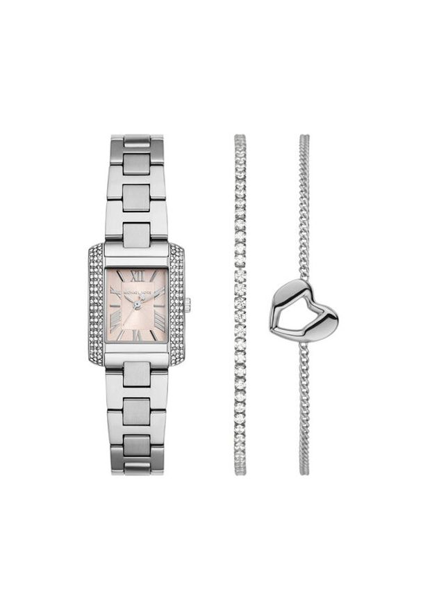 Michael Kors Zestaw zegarek i bransoletka Emery Set MK7514SET Srebrny. Kolor: srebrny