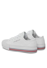 TOMMY HILFIGER - Tommy Hilfiger Trampki Low Cut Lace-Up Sneaker T3A9-33185-1687 M Biały. Kolor: biały. Materiał: materiał