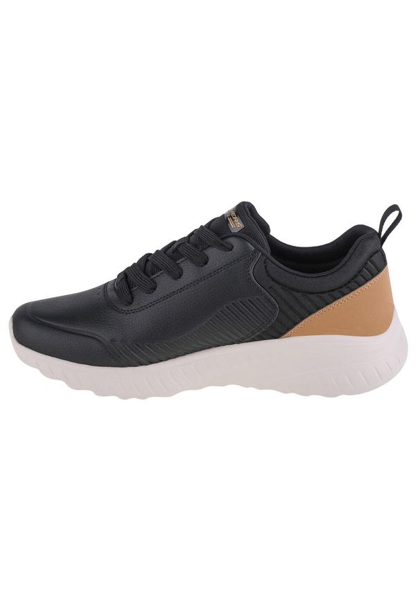 skechers - Buty sportowe Sneakersy męskie, Skechers Bobs Squad Chaos-Heel Better. Zapięcie: sznurówki. Kolor: wielokolorowy, czarny. Materiał: materiał, syntetyk, tkanina. Szerokość cholewki: normalna. Sport: turystyka piesza