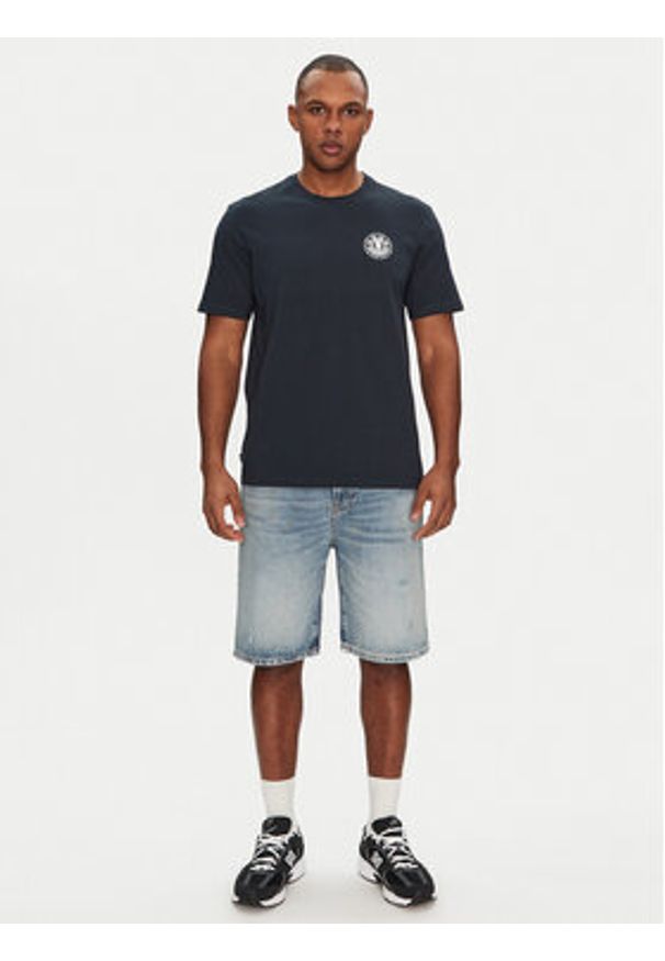 Element T-Shirt ELYZT00490 Granatowy Regular Fit. Kolor: niebieski. Materiał: bawełna