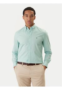 TOMMY HILFIGER - Tommy Hilfiger Koszula MW0MW37550 Zielony Regular Fit. Kolor: zielony. Materiał: bawełna #1