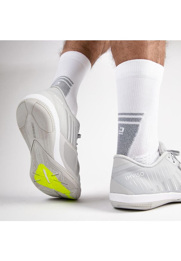 KIPSTA - Skarpety sportowe Mid. Kolor: biały. Materiał: poliamid, bawełna, elastan. Sport: piłka nożna