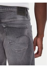G-Star RAW - G-Star Raw Szorty jeansowe 3301 D10481-D535 Szary Slim Fit. Kolor: szary. Materiał: bawełna #3