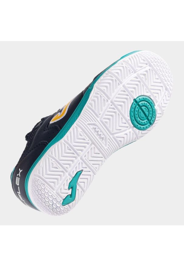 Buty do piłki nożnej halowej dla dzieci Joma Top Flex Futsal. Materiał: materiał, kauczuk, syntetyk. Szerokość cholewki: normalna