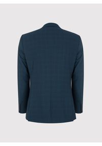 Pako Lorente - PAKO LORENTE – Granatowa marynarka garniturowa w delikatną niebieską kratkę. Kolor: niebieski. Materiał: poliester, wiskoza, elastan. Wzór: kratka #4