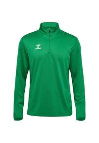 Bluza dresowa 1/2 zip Hummel Essential. Kolor: zielony. Materiał: dresówka. Sport: fitness #1