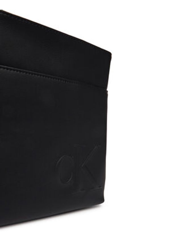 Calvin Klein Saszetka Bold Ck Flatpack LV04D3344G Czarny. Kolor: czarny. Materiał: skóra