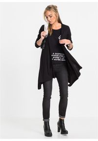 bonprix - Kardigan z miękkiej mieszanki wiskozy. Kolor: czarny. Materiał: wiskoza. Długość: długie #2