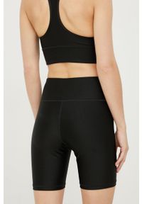 DKNY - Dkny szorty DP2S4913 damskie kolor czarny gładkie high waist. Stan: podwyższony. Kolor: czarny. Materiał: dzianina. Wzór: gładki #4